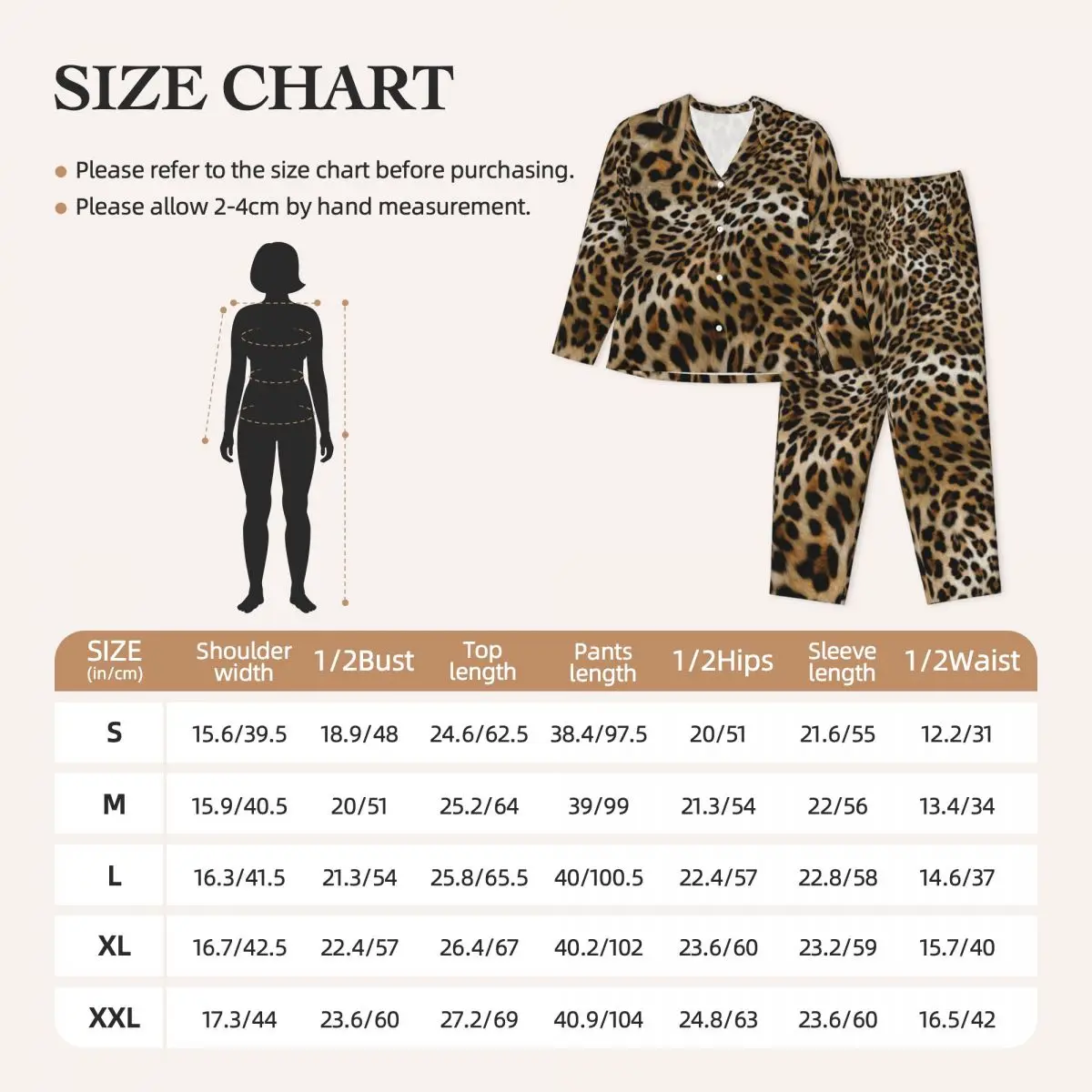 Animal Skin Print Pajama Set Leopard Pattern Kawaii Sleepwear Women Long-Sleeve Casual Room 2 Piece Home Suit Large Size 2XL