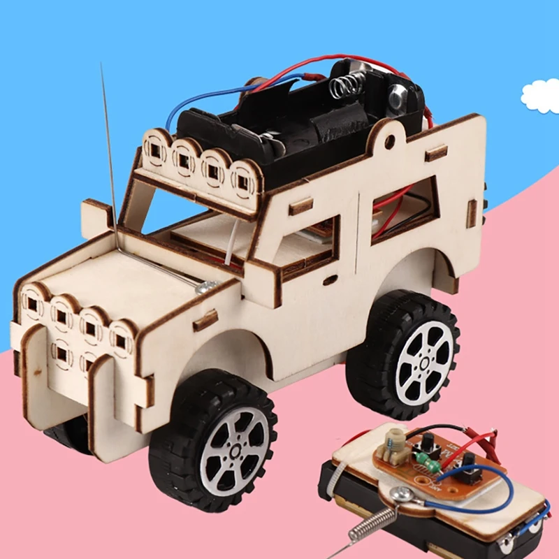 DIY Electric For Jeep Model Kits Kids Student Scientific Experiment Vehicle Toy Scientific Experiment Manual Assembly