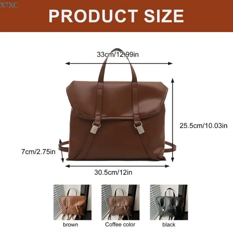 X7XC Fashionable Underarm Shoulder Bag For Women PU Leather School Backpack Suitable For Office School And Daily Use