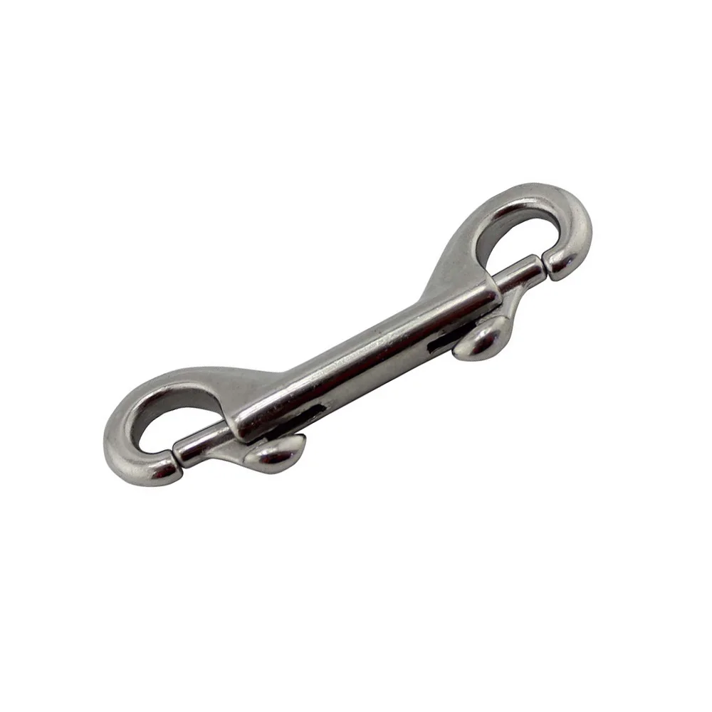 1PCS Double Ended Scuba Bolt Snap Stainless Steel 316 Heavy Duty 90mm 100mm 115mm Length Double Ended Locking Swivel Snap Hook