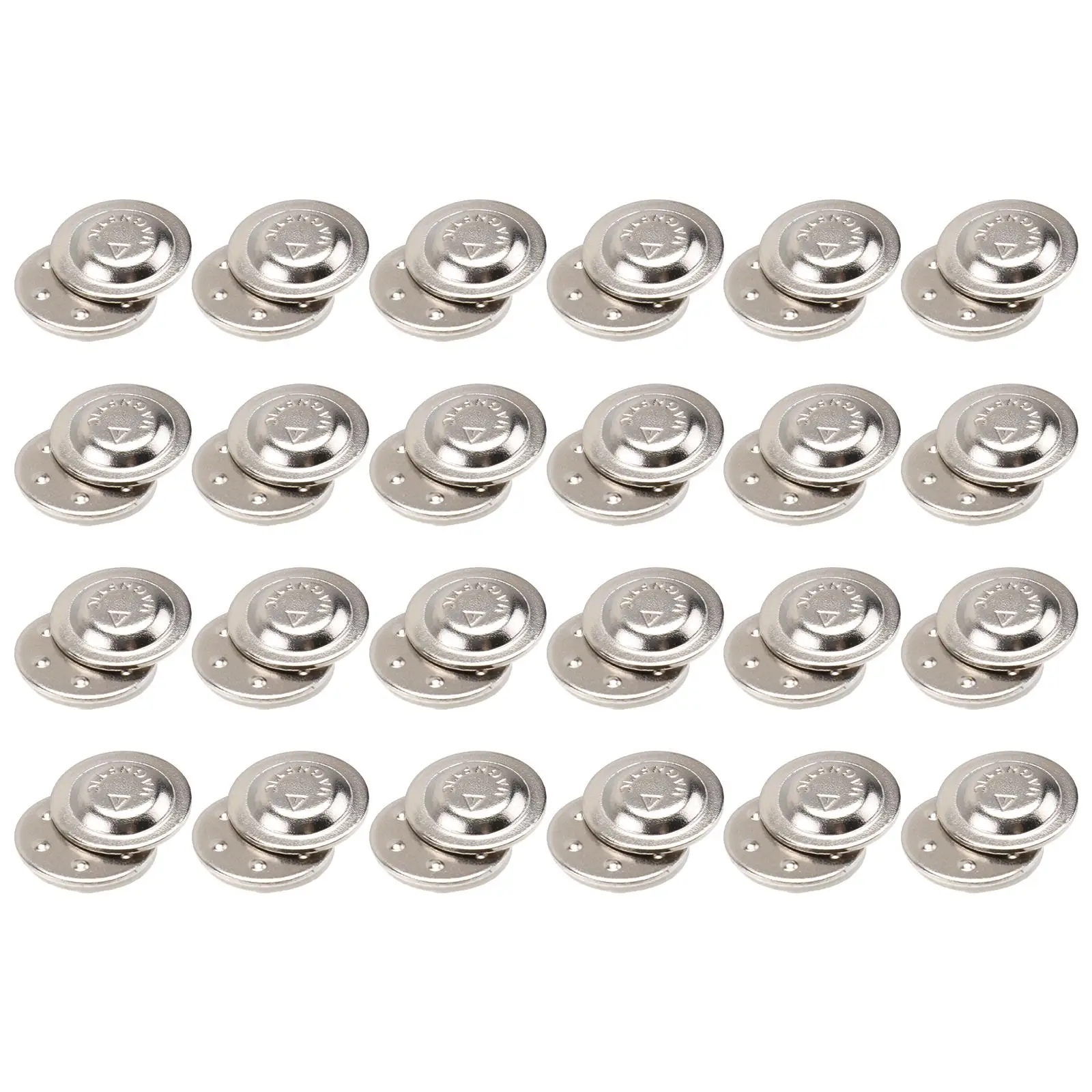 

Magnetic Brooch 24 Pcs Silver Alloy Snap Buttons Buckle Collar Scarf Brooches Jewelry Accessories Lightweight Thin Material