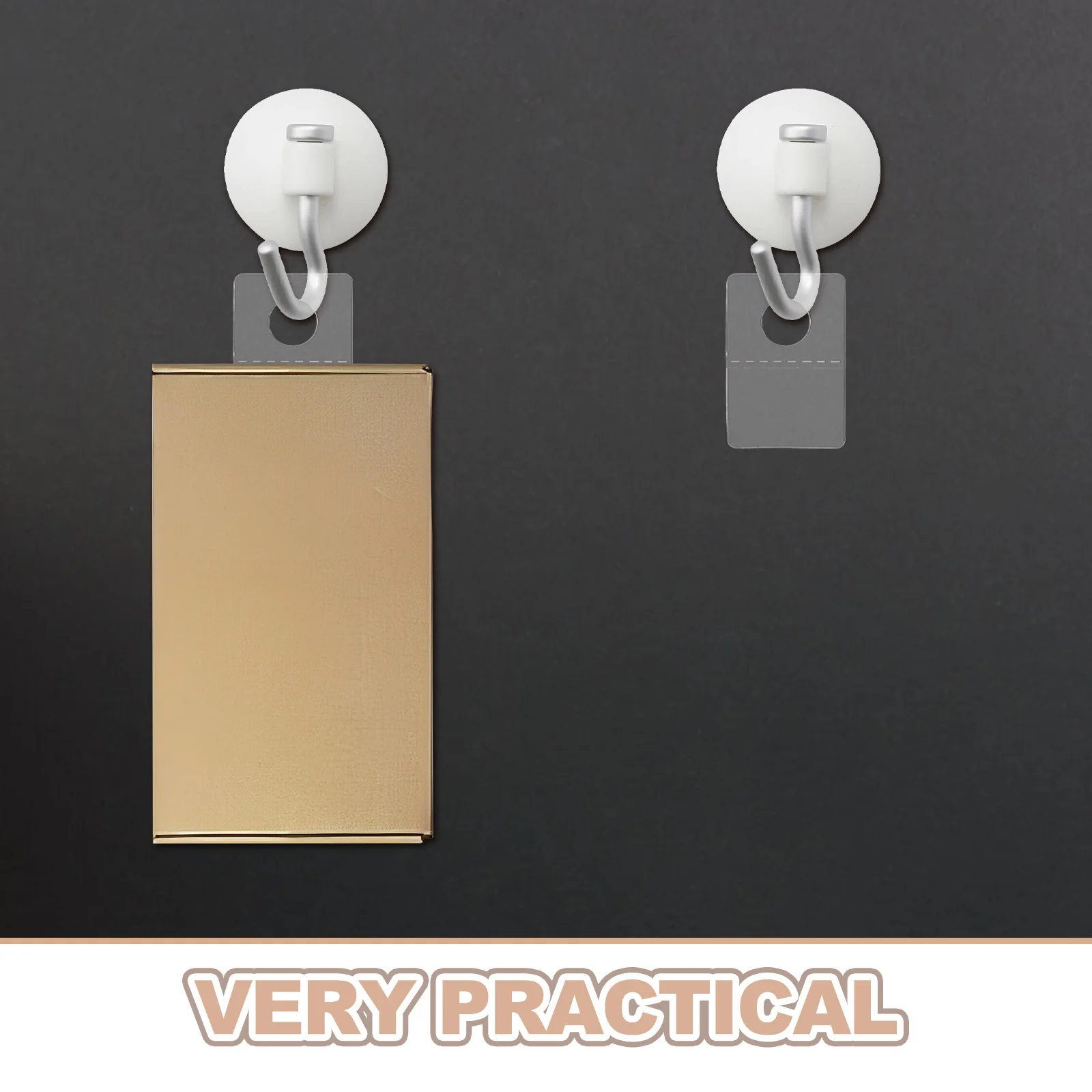 500 قطعة علامات التبويب المعلقة اللاصقة واضحة بفتحة PVC علامات التبويب ذاتية اللصق لعرض البيع بالتجزئة علامة معلقة للبضائع للعرض