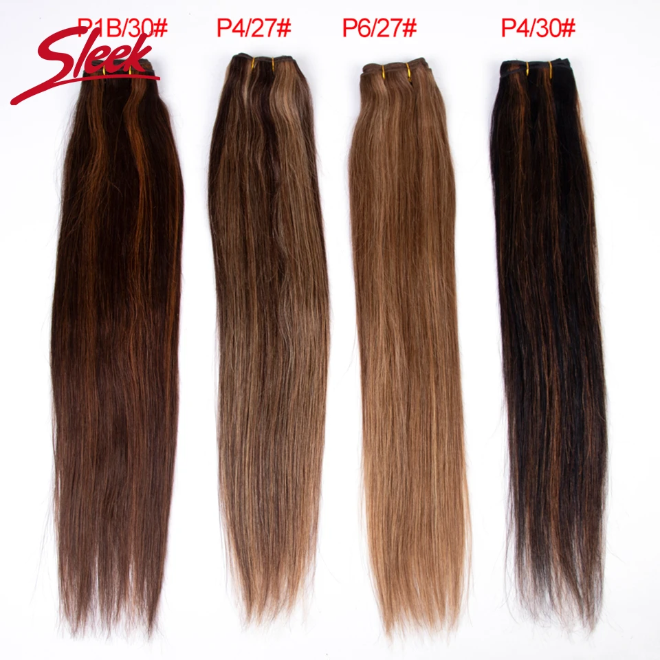 Eleganckie brazylijskie proste pasma P4/27 P6/27 Brązowe P4/30 P1B/30 Ludzkie włosy splotowe 100% naturalne przedłużanie włosów Rmy 10 do 26 cali