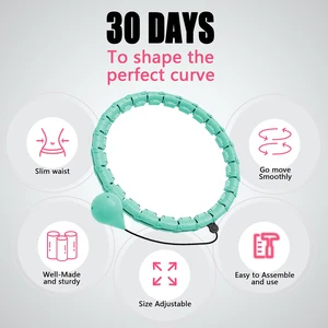 Einstellbare gewichtete Hula -Kreis, Sportfelgen, Gewichtsverlust, intelligente Bewegung, abnehmbar wir, Plus Size, 2 in 1, 21, 24, 27, 30 Hauptverkaufsringgröße 21 - №4