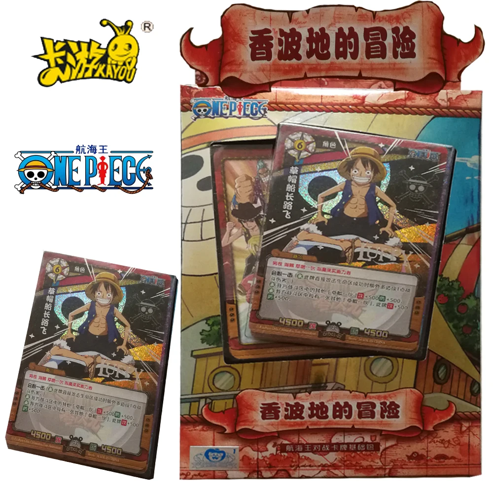 

KAYOU One Piece Cards SABAODY Adventure Collection Hot Blooded Anime Luffy Zoro Sanji Stimulate Battle Cards Table Toy Kid Gift