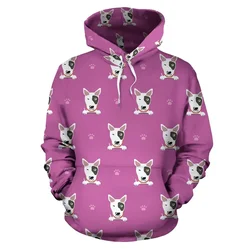 American Pit Bull Terrier 3d Printing New In Hoodies & Sweatshirts Cute Dog Bull Terrier Graphic Hooded Hoody Mens Clothing Tops