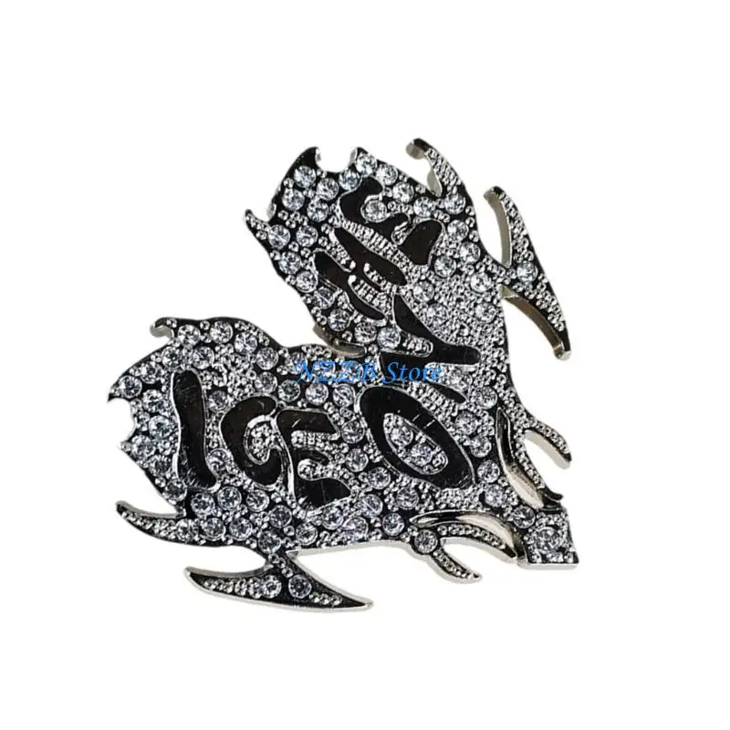 T21F Replacement Belt Buckle Cowgirl Rhinestones Engravings Belt Buckle Photo Props