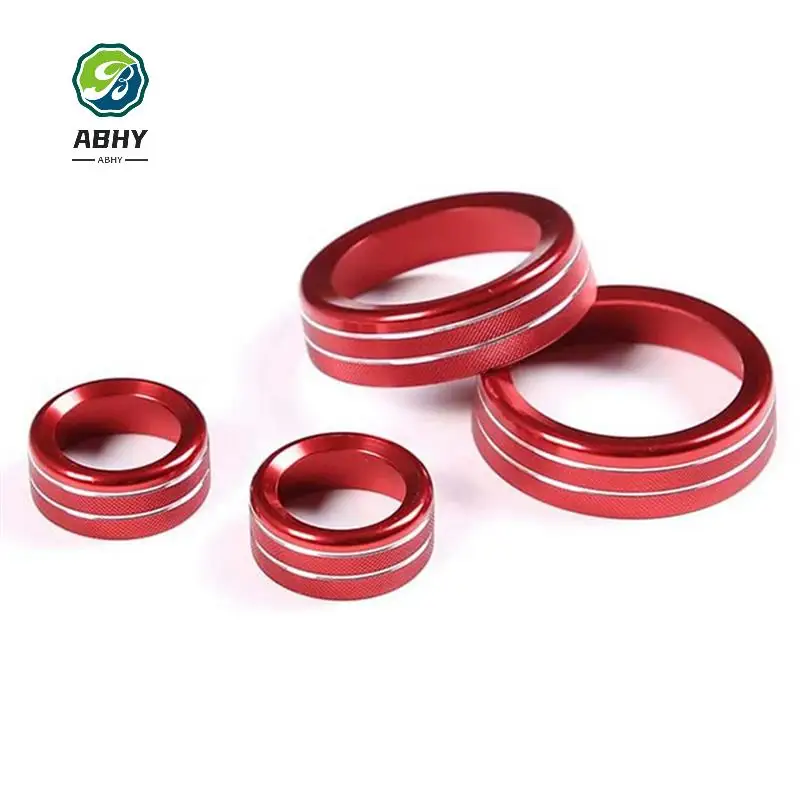 

ABHY-Car Central Console AC Volume Knob Button Switch Cover Trim For Corvette C7 2014-2019