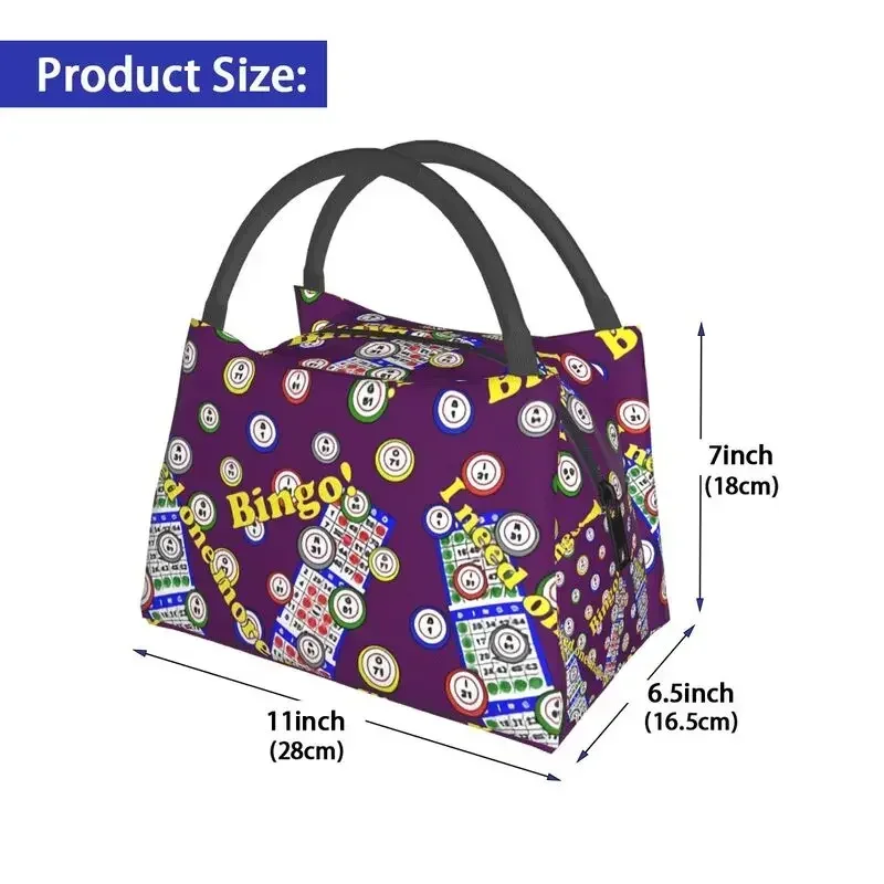 Play Bingo Game For Bingo Players Insulated Lunch Bags for Women Leakproof Thermal Cooler Lunch Box Office Picnic Travel