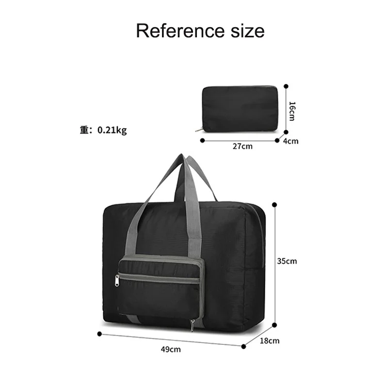 Buylor Folding Portable Travel Bag Outdoor Oxford Luggage Bag Large Capacity Storage Bag Convenient Plane Package for Trips