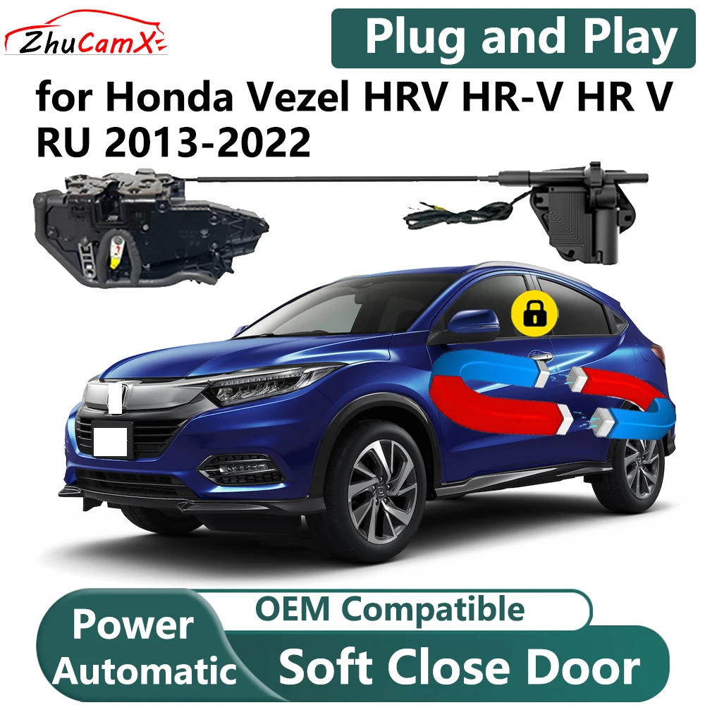 

ZhuCamX for Honda Vezel HRV HR-V HR V RU 2013-2022 Car Electric Soft Close Door System Power Closing Door Latch Lock OEM