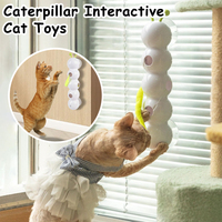 Interactive Teasing Cat Toy Intelligent Cat Toy Motion Activated Wack A Worm Post Toy with Tail Automatic Emerging From The Hole