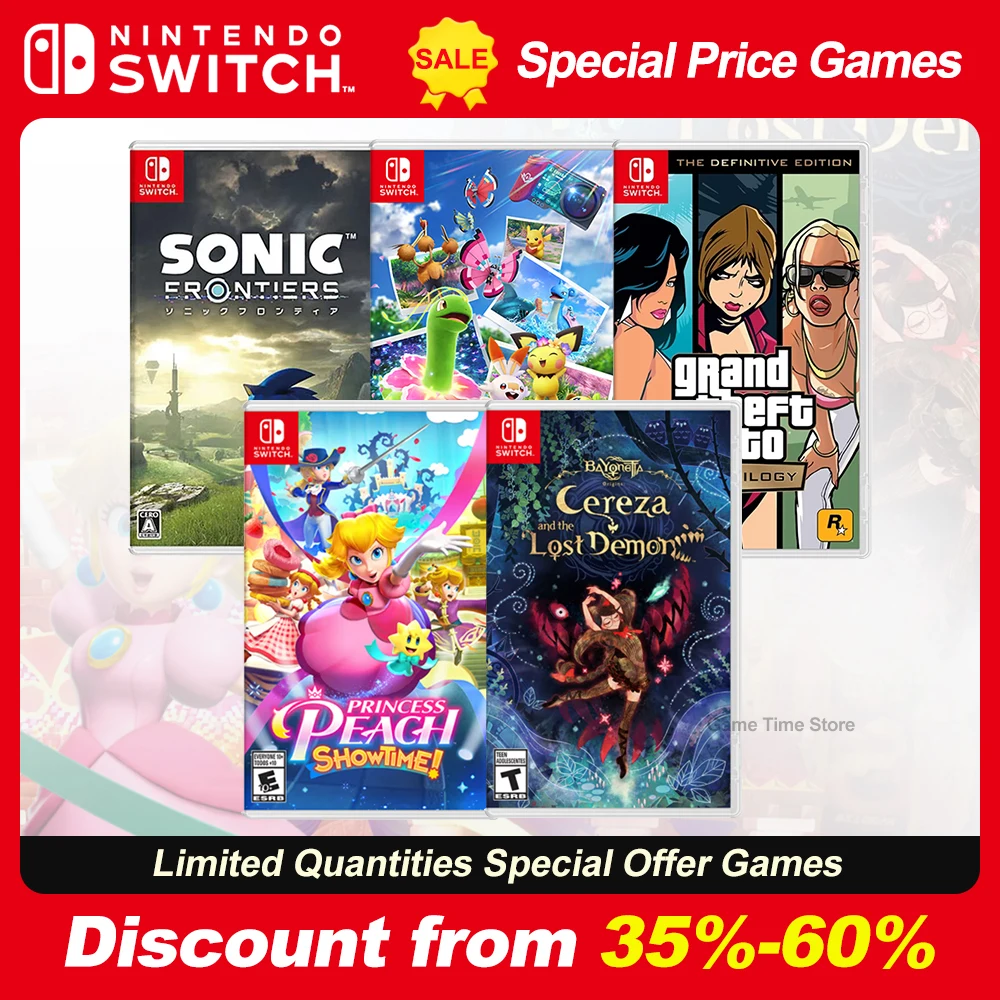 Juegos de Nintendo Switch, Ofertas, Princess Peach, Mario Luigi Brothership, GTA, Grand Theft Auto, Bayonetta, Hogwarts Legacy