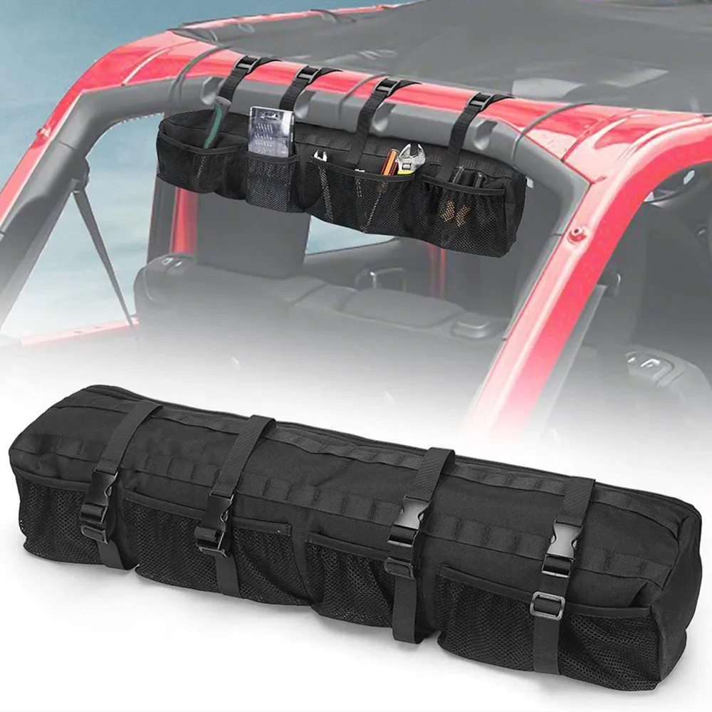 

Roll Bar Storage Bag Organizer For 1955-2021 Jeep Wrangler LJ TJ JK JL & Gladiator JT Trunk Polaris Ranger RZR Polaris Rang UTV