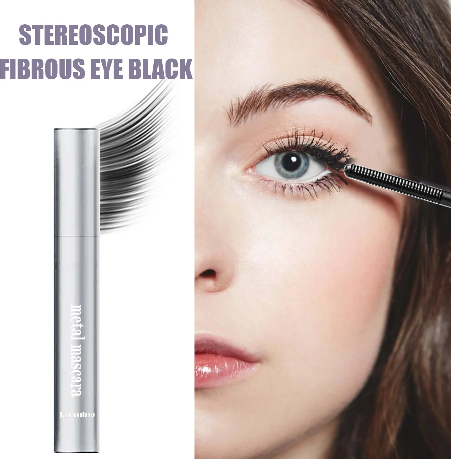 Metal Bar Type Head Mascara Waterproof Lasting Extra Volume Curling allungamento nero marrone Extension ciglia strumenti per il trucco degli occhi