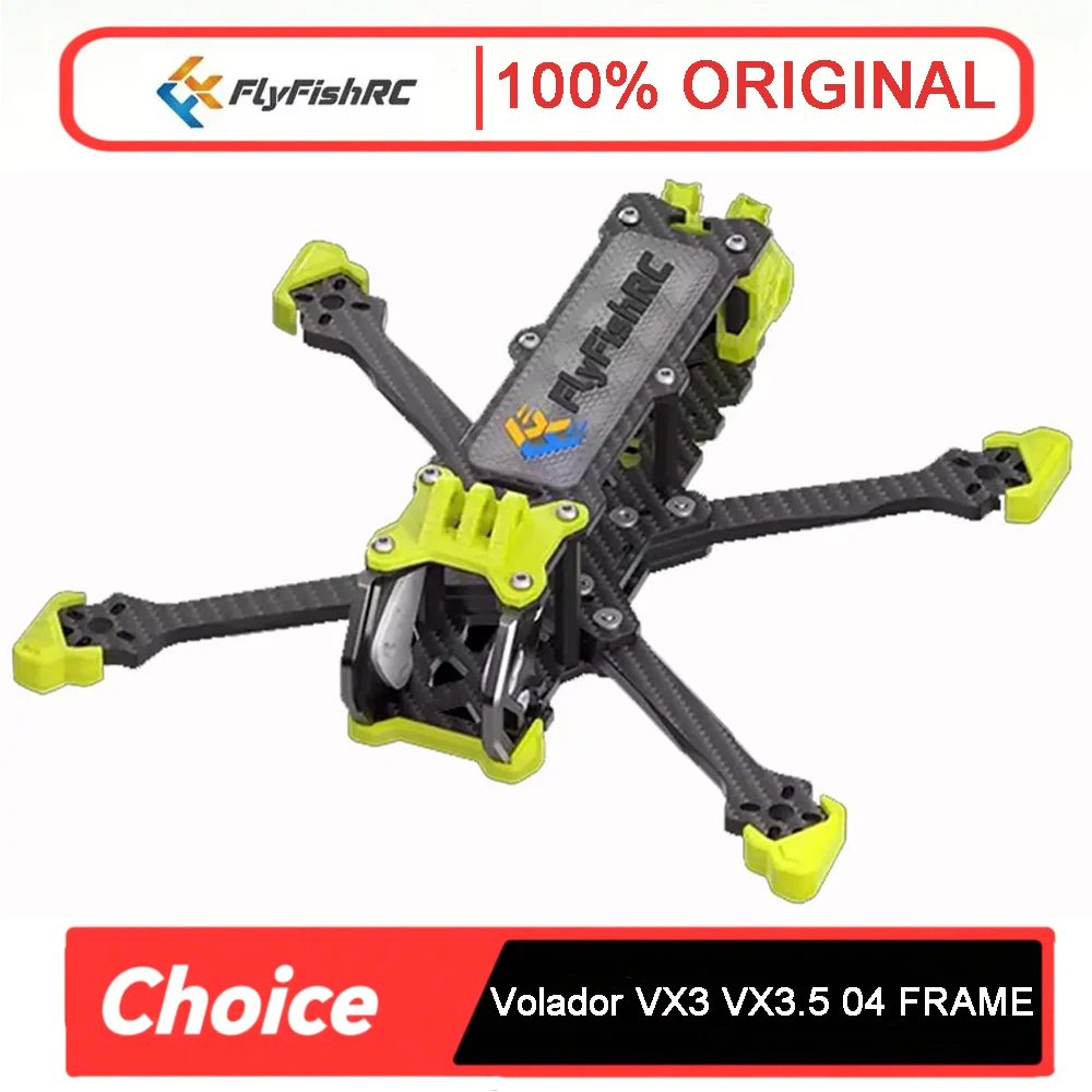 

FlyFishRC Volador VX3/VX3.5 O4 FPV Frame - 3/3.5inch, DJI O4 Air Unit Compatible, Freestyle Quadcopter Kit