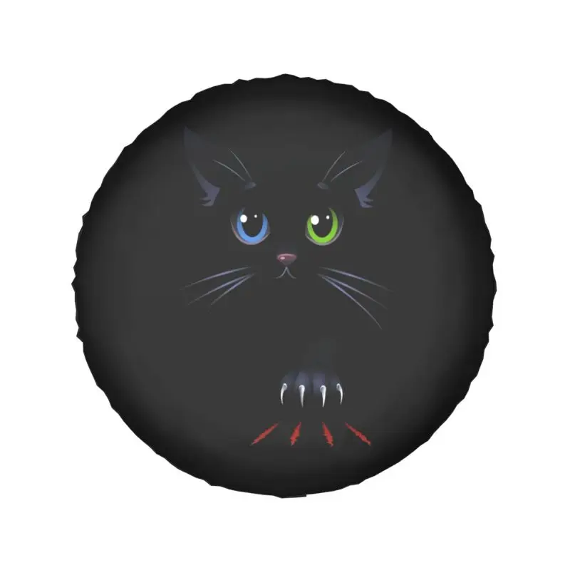 Black Cat Kitten Spare Wheel Tire Cover for Prado Pajero Wrangler Cartoon Jeep RV SUV Camper Vehicle Accessories 14\