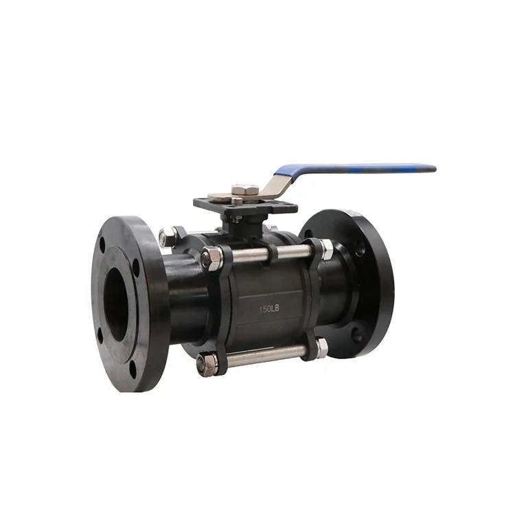 Wholesale Customized WCB 3PC Cast Steel Carbon Steel Three Pieces Flanged Ball Valve