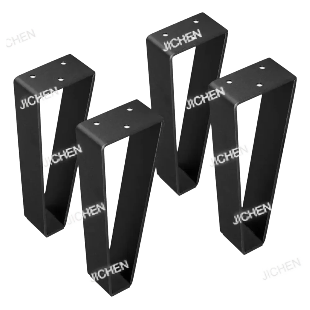 

JC Black Metal Furniture Legs Modern Style Adjustable Height Adjustable Feet Includes Screws Strong Support Support Legs