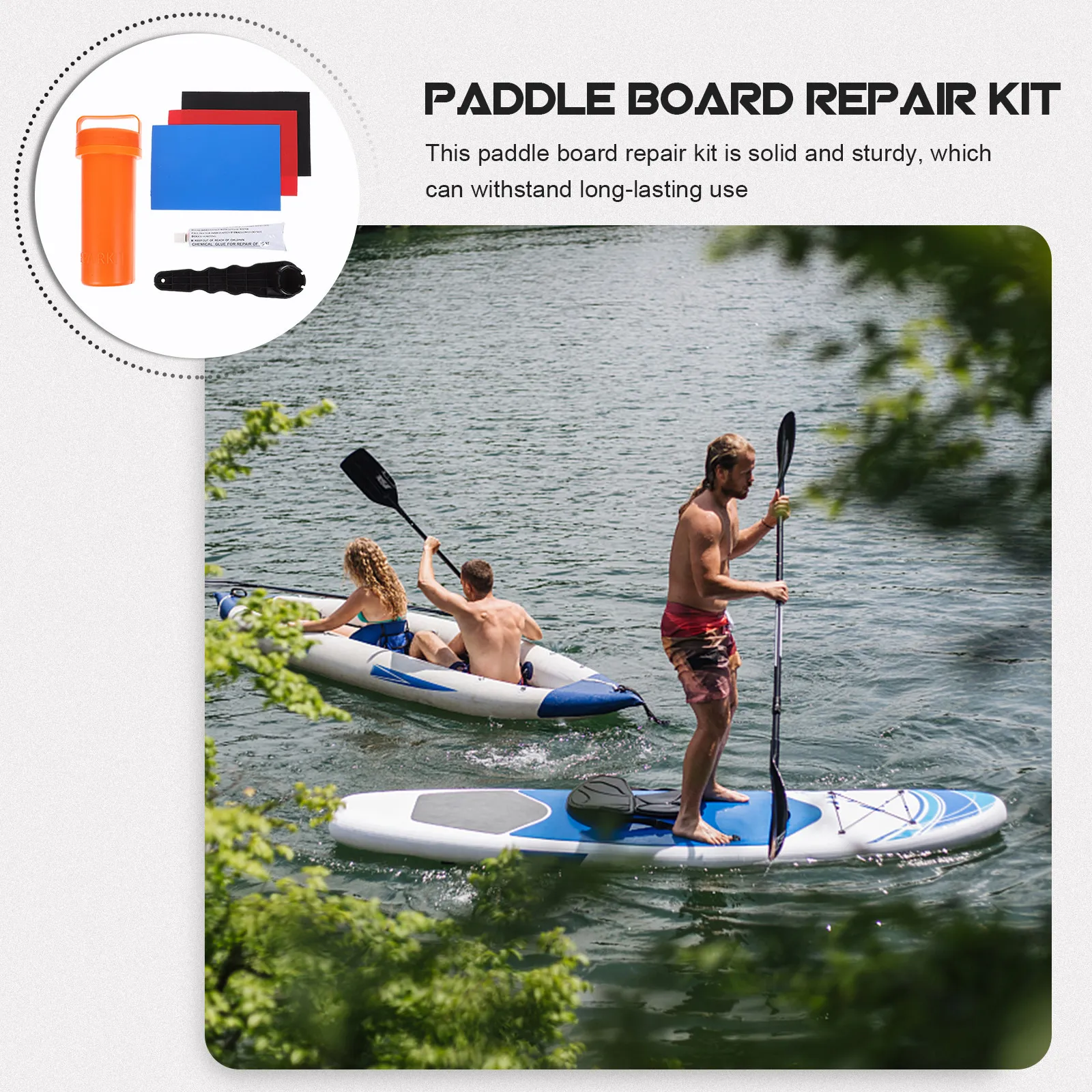

Набор для ремонта надувных лодок, досок для серфинга и каяков: Профессиональный комплект заплаток из прочного ПВХ и АБС с воздушным клапаном для плотов
