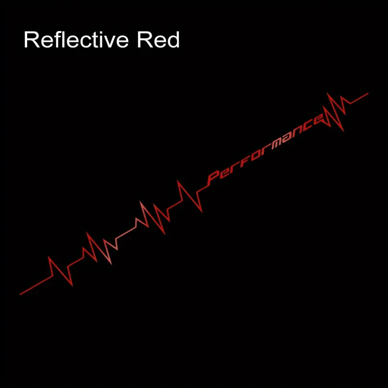 Reflective Performance Heartbeat Line Sticker Car Windshield Windscreen Bumper Hood Decor Decal Auto Vehicle Vinyl Decoraion