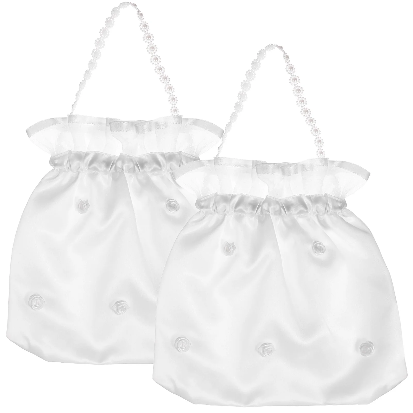 

Money Bag Drawstring Favor Bags Bride Handbag Gift Party Wedding White Candy Bridesmaid
