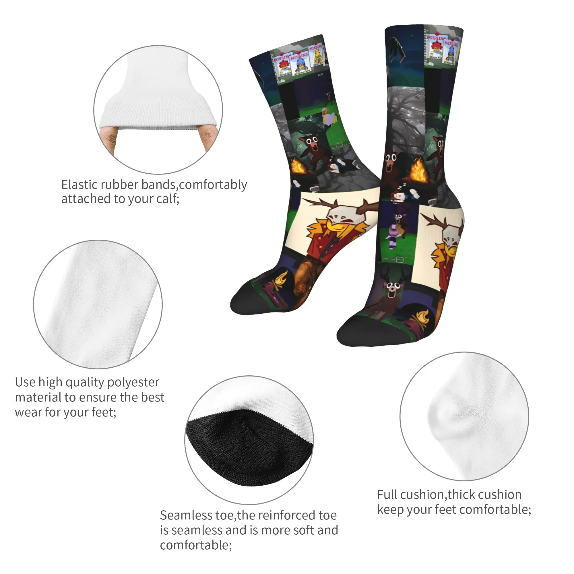 الكبار الرجال الجوارب 99 ليال في الغابة لعبة جوارب الشتاء جودة أنيقة الجوارب الرسم سكيت عدم الانزلاق الجوارب