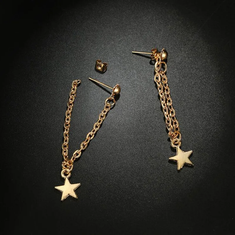New Star Pendants Hanging Earrings Hiphop Personality Women\'s Drop Earrings for Girls korean earrings boucle oreille femme