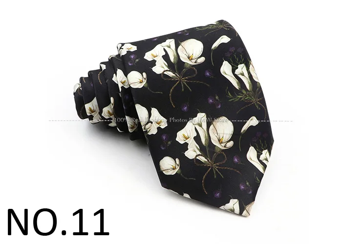 Einzigartiges Design für Herren, weiche Seidenkrawatten, Hausgesicht, Blumenansicht, Muster, Zeichnungsstil, braun-weiße Krawatte für Party, Hochzeit, Neuheitsgeschenk – Detail 11