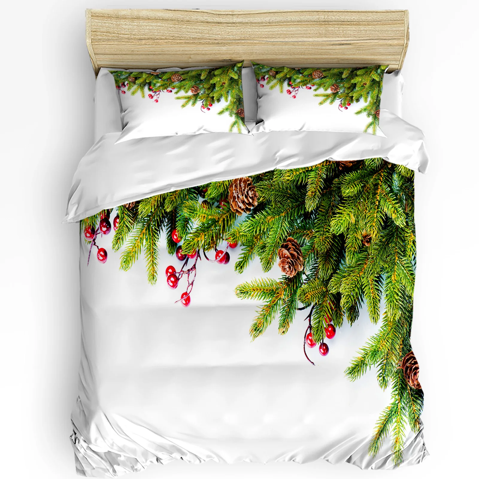 3pcs Bedding Set Christmas Tree Decorations Home Textile Duvet Cover Pillow Case Boy Kid Teen Girl Bedding Covers Set