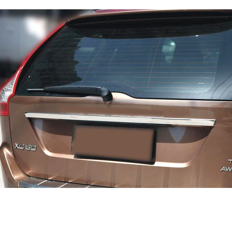 FOR VOLVO XC60 2009-2014 Chrome Rear Trunk Tail Gate Cover Trim Molding Tailgate Door Handle Strip Accent Garnish Styling