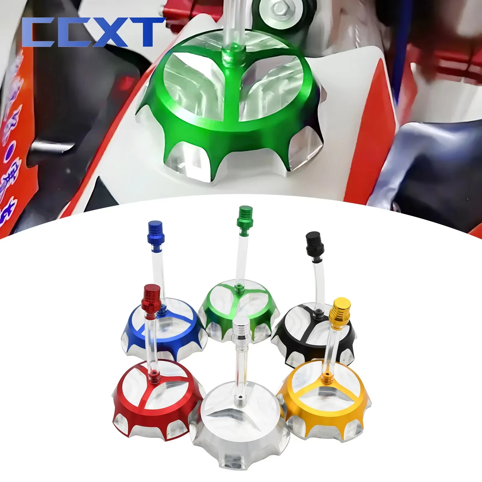 

50 мм крышка топливного бака с ЧПУ с выхлопным шлангом, используемая для мотокросса, квадроцикла KTM Kawasaki Honda Yamaha Suzuki Husqvarna, универсальная