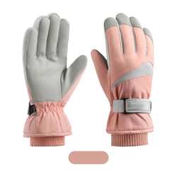 Skiing Women Men Motorcycle Gloves Winter Cycling Thick Fleece Warm Gloves Tick Touch Screen Waterproof Windproof Gloves Fashion