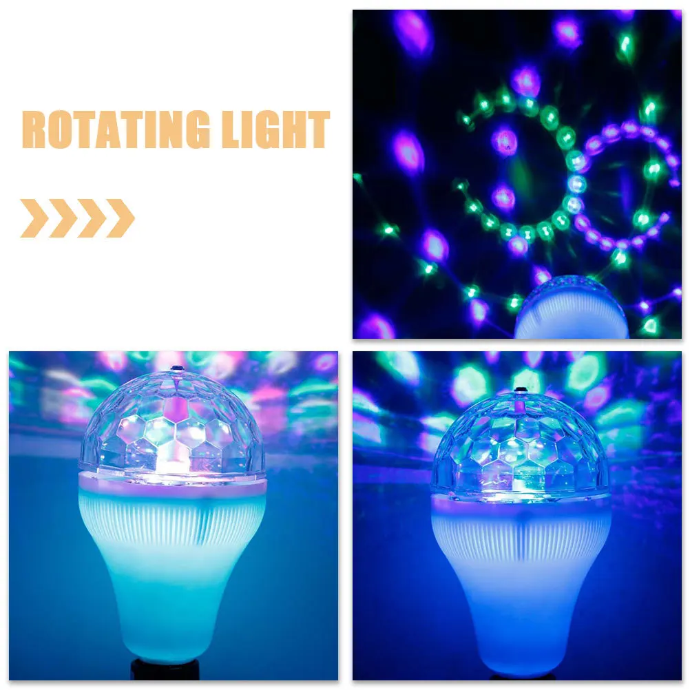 Rgb المرحلة ضوء لمبة الدورية ديسكو كشاف إضاءة للحفلات Led المحيطة مصباح ل Ktv المنزل الرقص إضاءة الحفلات تأثيرات ديكور