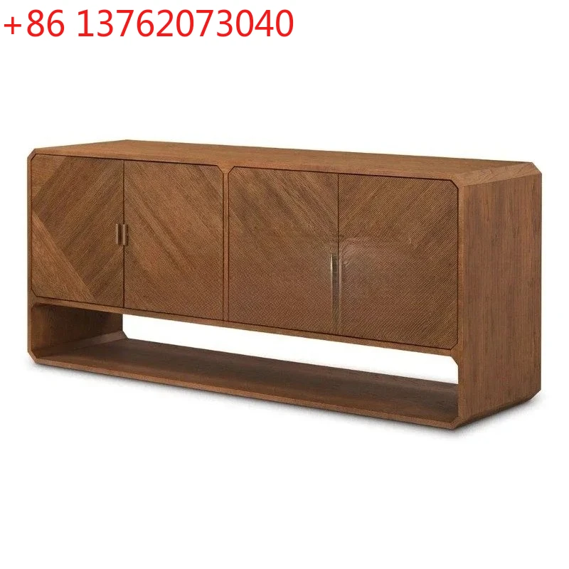 

American retro bedroom solid wood chest medieval storage entrance cabinet TV cabinet