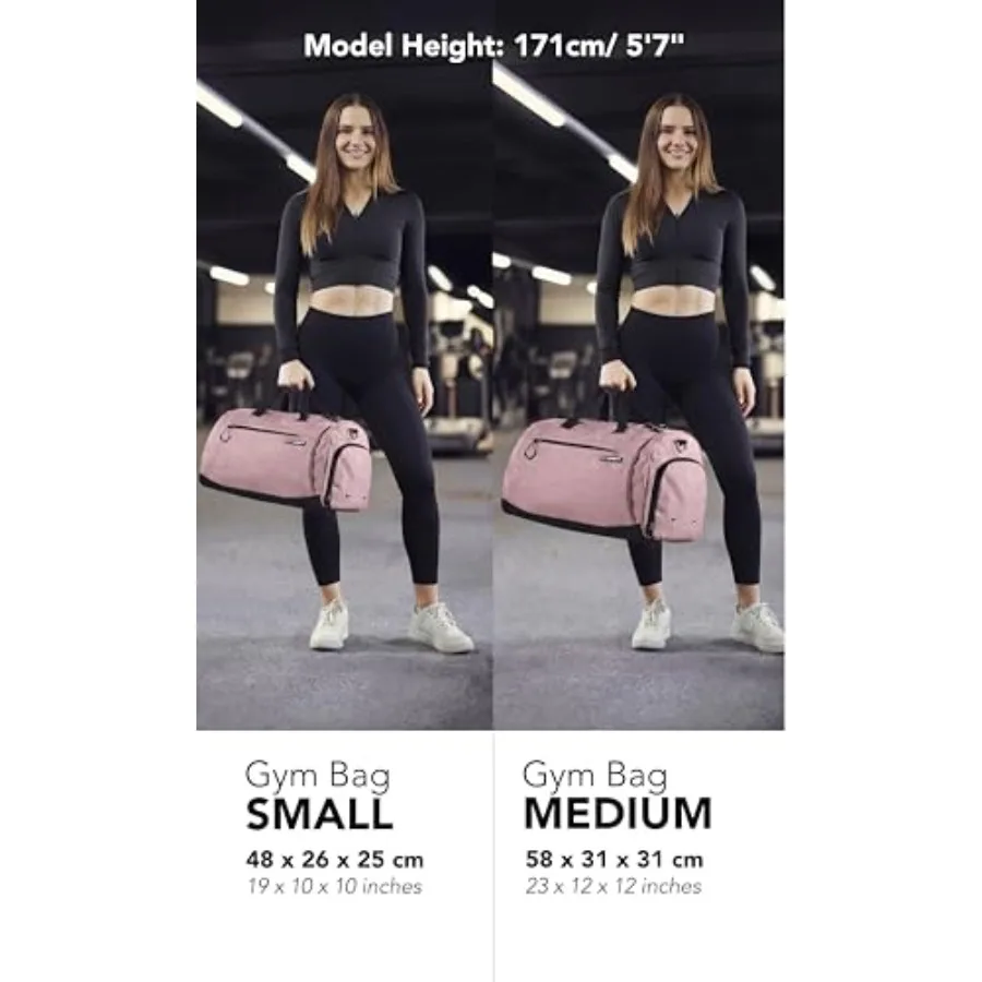 ® Gym Bag for Men and Women with Shoe and Wet Compartment - Duffle Bag for Travel, Sports, Fitness and Workout view 3