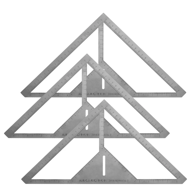 Addensare righello di scarico a pavimento piastrella multifunzione triangolo in acciaio inossidabile righello modelli multipli strumento di