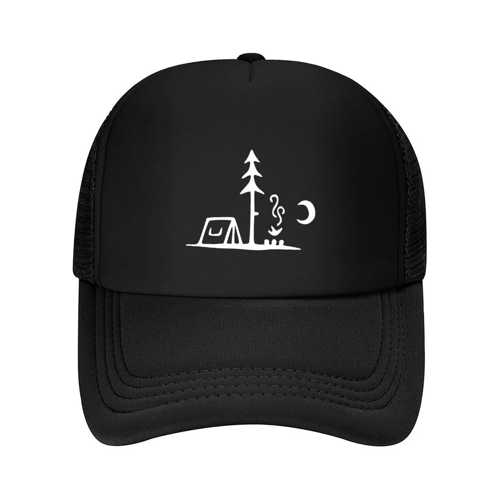 

camping campfire moon Baseball Cap sailor cap for men fun hats dad hat funny hat Men's Baseball Women's
