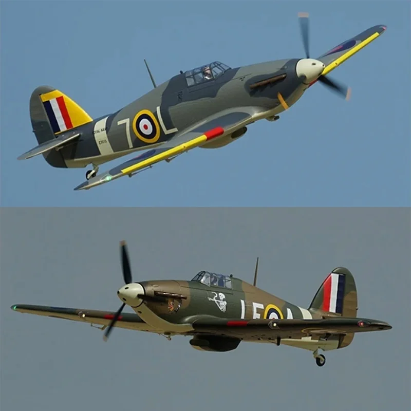 

XFly Model 1200mm Hurricane 6CH Fighter Electric Aircraft Model World War Il Propeller Aircraft Fixed Wing With Navigation Light