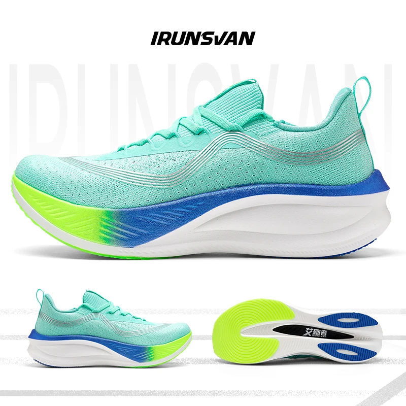 

IRUNSVAN Full Palm Carbon Plate Marathon Athletic Shoes Men 2024 High Quality Breathable Stability Cushioned Rebound Unisex