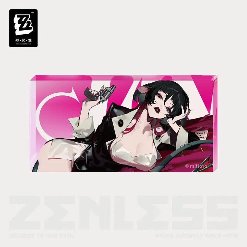 [Genuine] miHoYo Game Zenless Zone Zero FM imaging Series Jane Doe Badge Acrylic Ornament Laser ticket Set Cosplay Xmas Gifts 3
