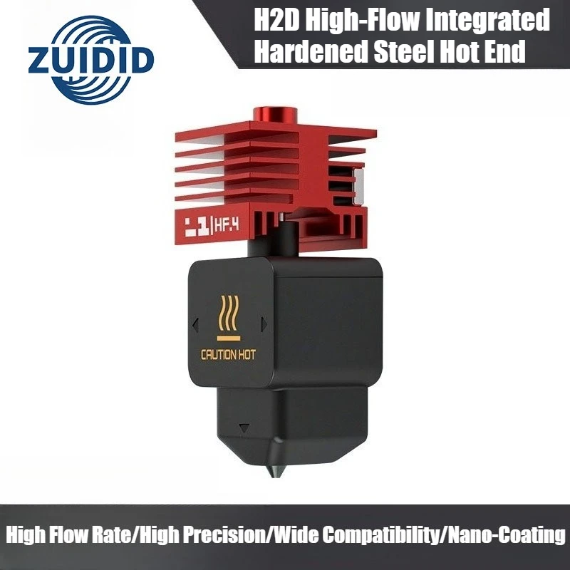 

ZUIDID 3D Printer Accessories High-Flow Integrated Hardened Steel Hotend Nozzle Upgrade Nano Coating For Bambu Lab H2D/A1/A1Mini
