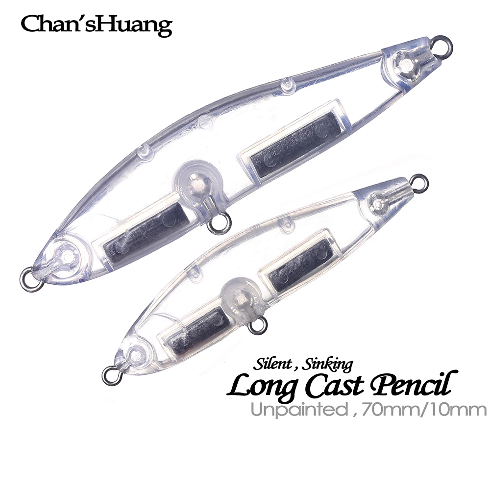 Chan'sHuang Pencil Bait – Senuelo artificial artesanal en blanco - imagen 4