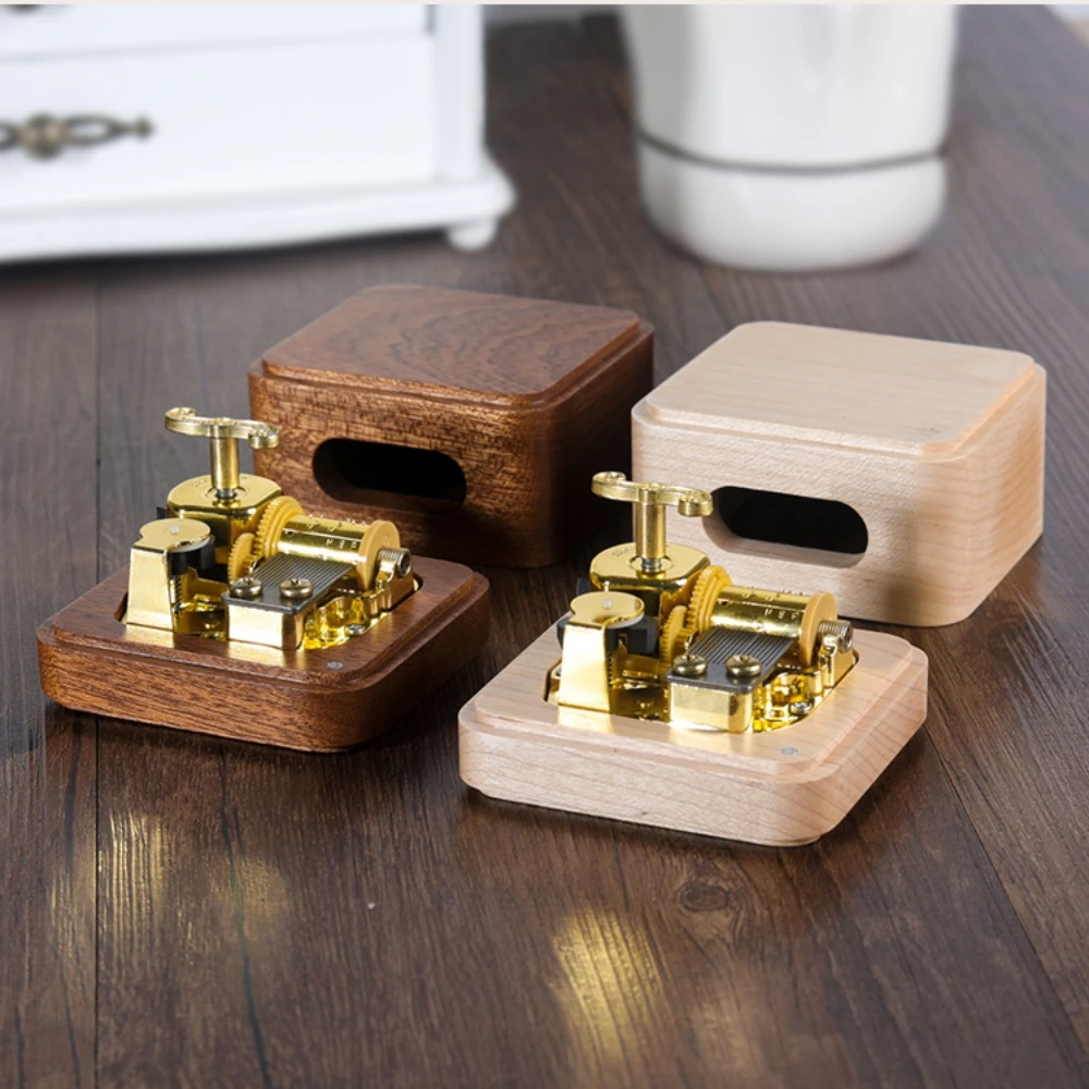 

Wooden Music Box 18-Tone Top Clockwork Musical Box City in the Sky Birthday Gifts for Spouse