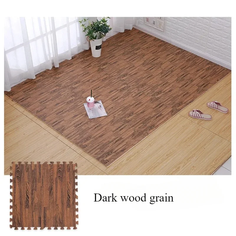 EVA Imitation Wood Grain Splicing Mat Foam Kids Crawling Mat Puzzle Thickened Floor Mat Game Mat Crawling Carpet Gift 30x30cm