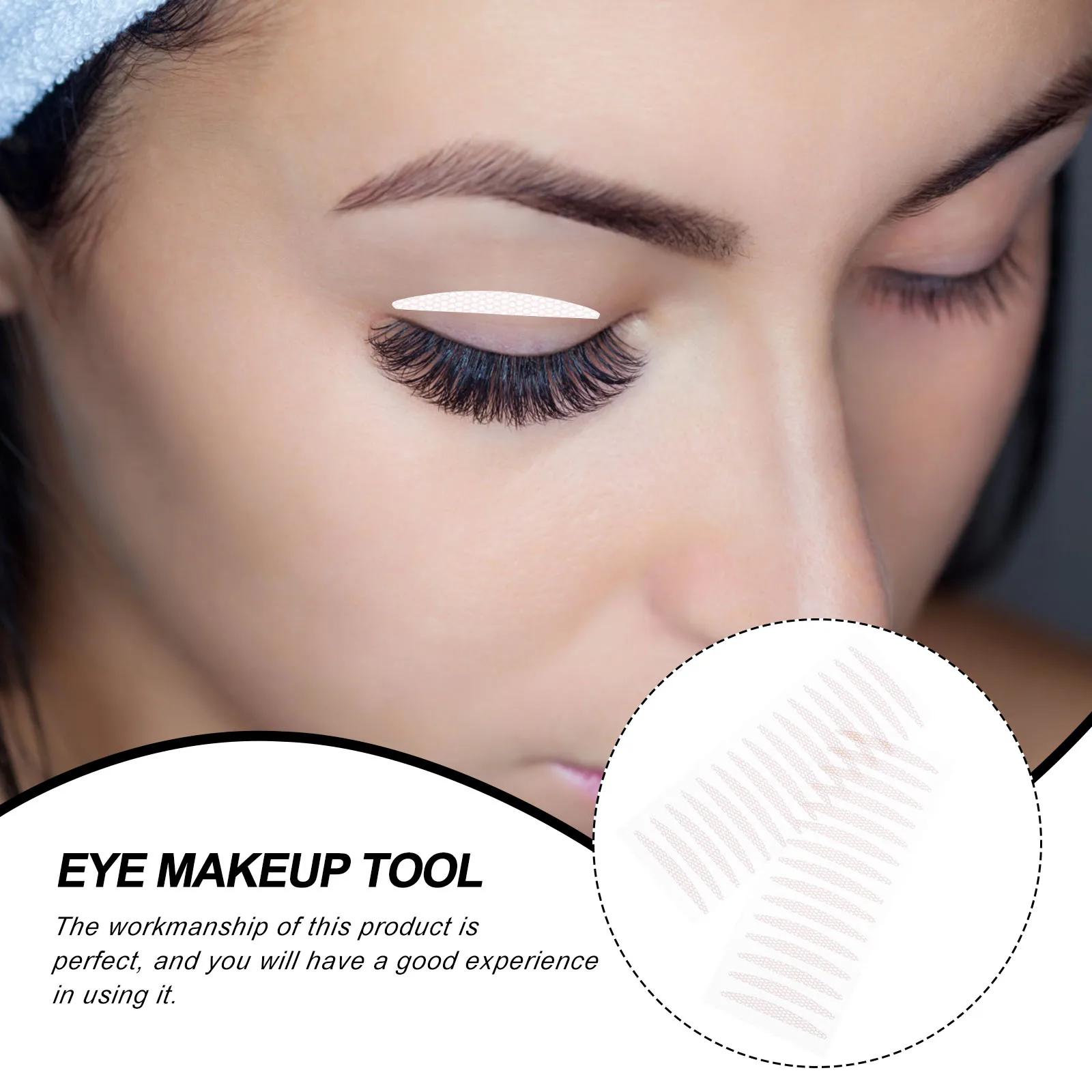 25 Blatt doppelter Augenlid-Aufkleber, unsichtbares Mesh-Klebeband, Augenlifting-Werkzeug, Enhancer-Patches für Make-up-Aufkleber, doppeltes Augenlid-Klebeband