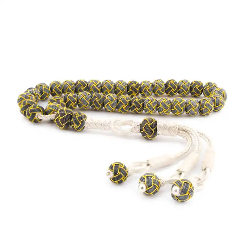 Silver Yellow Black Kazaziye Rosary