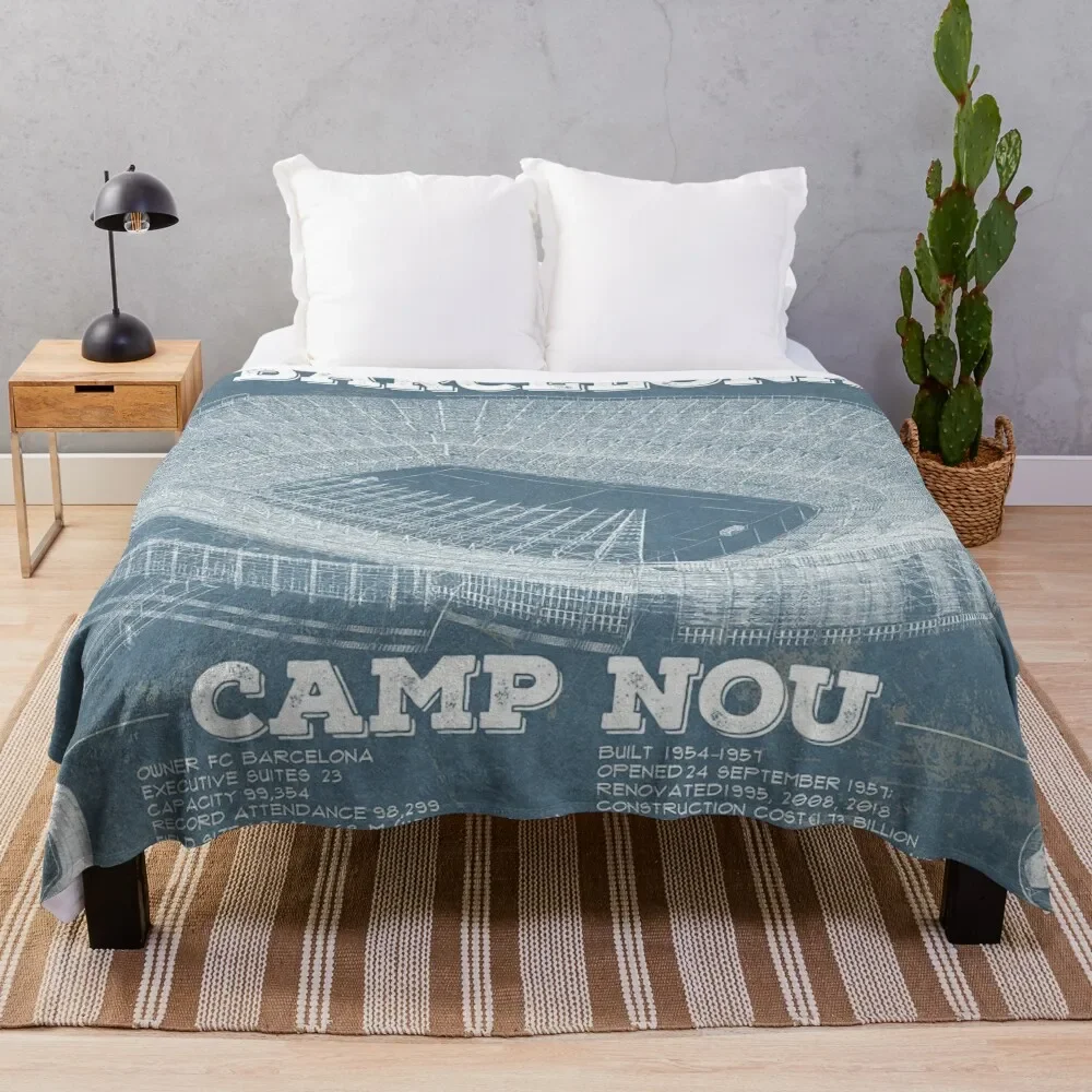 

Camp Nou Vintage Throw Blanket Sofas warm winter Softest Blankets