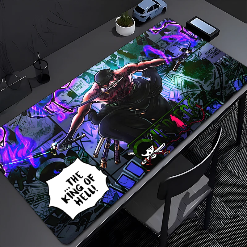 

Hot Mouse Pad anime Gaming Accessories PC Game alfombrilla Computer Desk Mat Laptop Varmilo Keyboard Pad one piece Zoro Mousepad