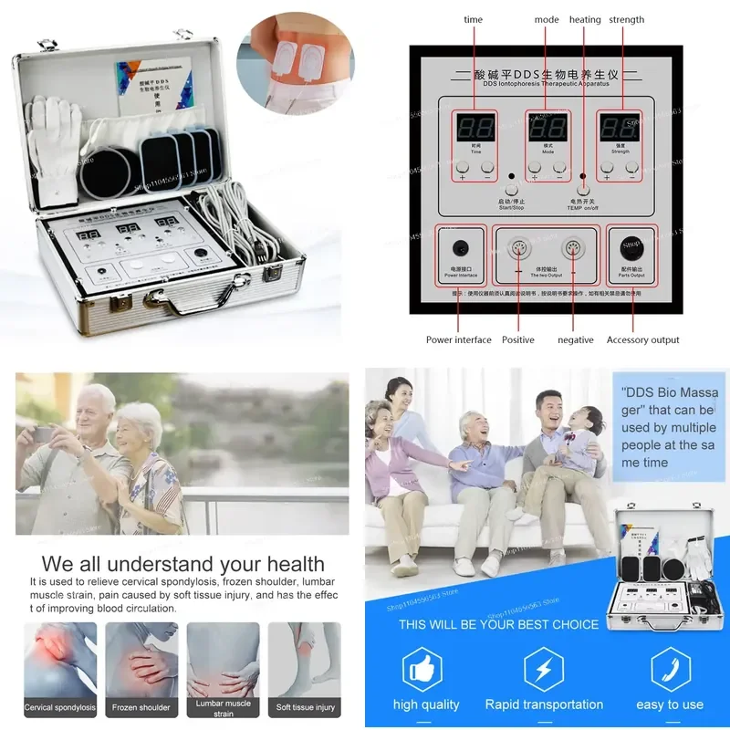 Bioelectric Electrotherapy Regulation Meridian Dredging Physiotherapy Whole Body Detoxification DDS Pulse Bioelectric